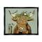Stupell Industries Cattle & Birds Holiday Holly Framed Floater Canvas Wall Art